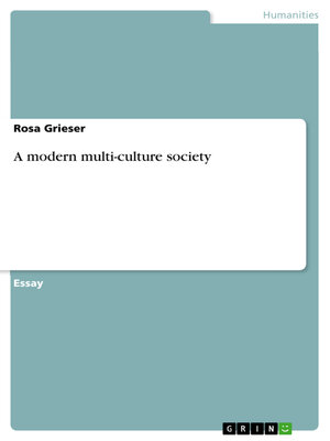 cover image of A modern multi-culture society